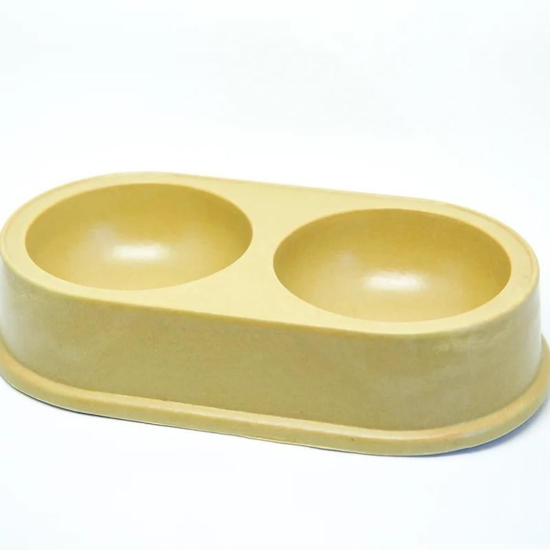 Pet Supplies +Dog & Cat Accessories + Feeding Supplies + Natural Resin Double Feeding Bowl