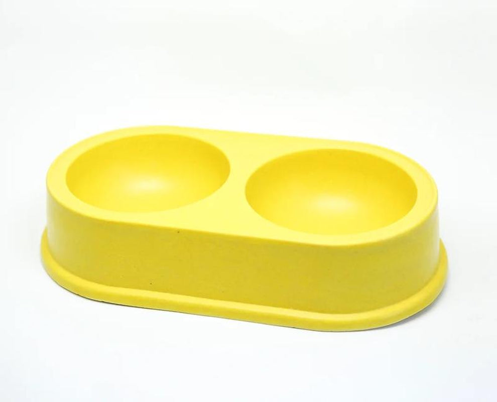 Pet Supplies +Dog & Cat Accessories + Feeding Supplies + Natural Resin Double Feeding Bowl