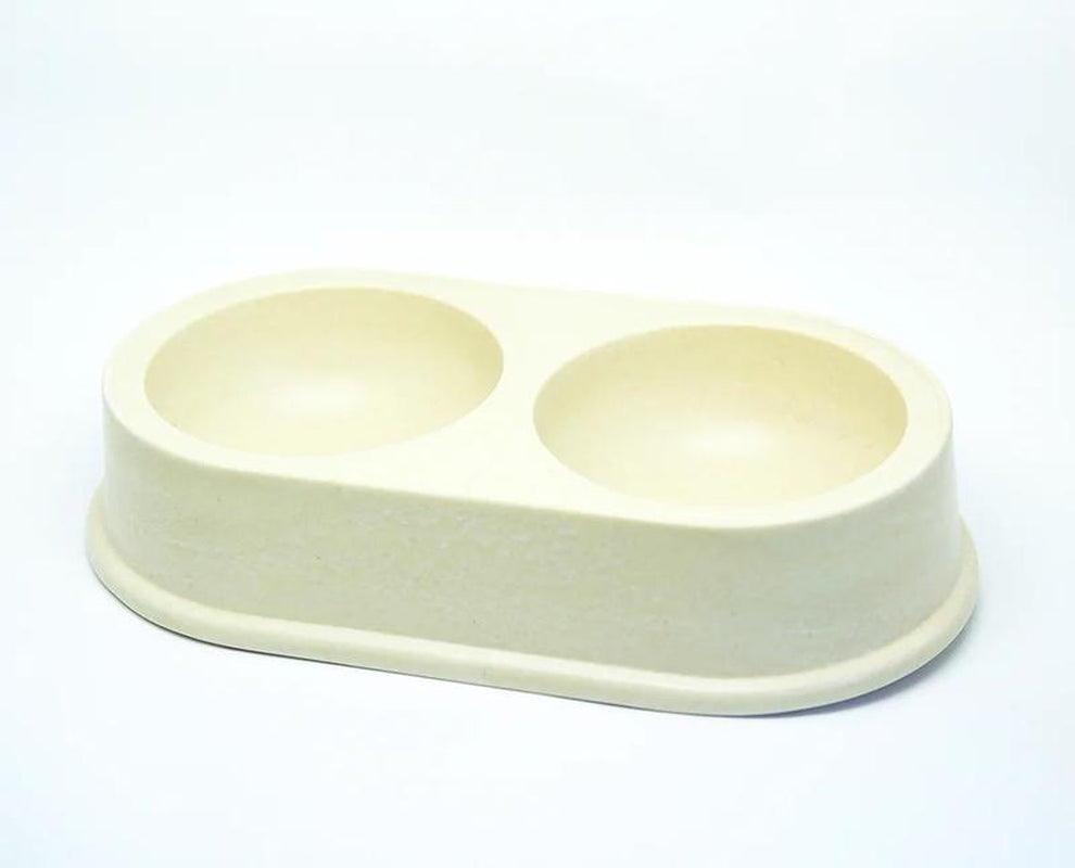 Pet Supplies +Dog & Cat Accessories + Feeding Supplies + Natural Resin Double Feeding Bowl