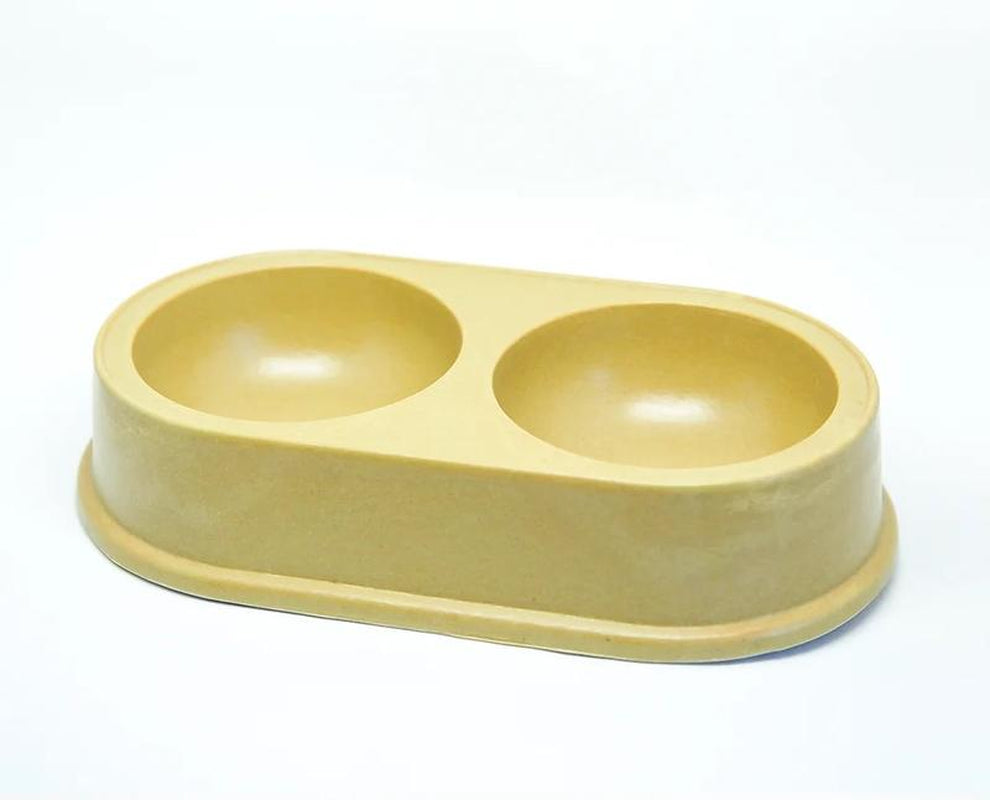 Pet Supplies +Dog & Cat Accessories + Feeding Supplies + Natural Resin Double Feeding Bowl