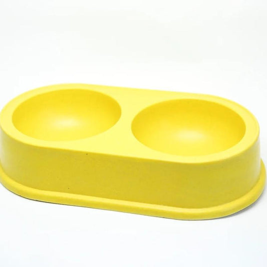 Pet Supplies +Dog & Cat Accessories + Feeding Supplies + Natural Resin Double Feeding Bowl