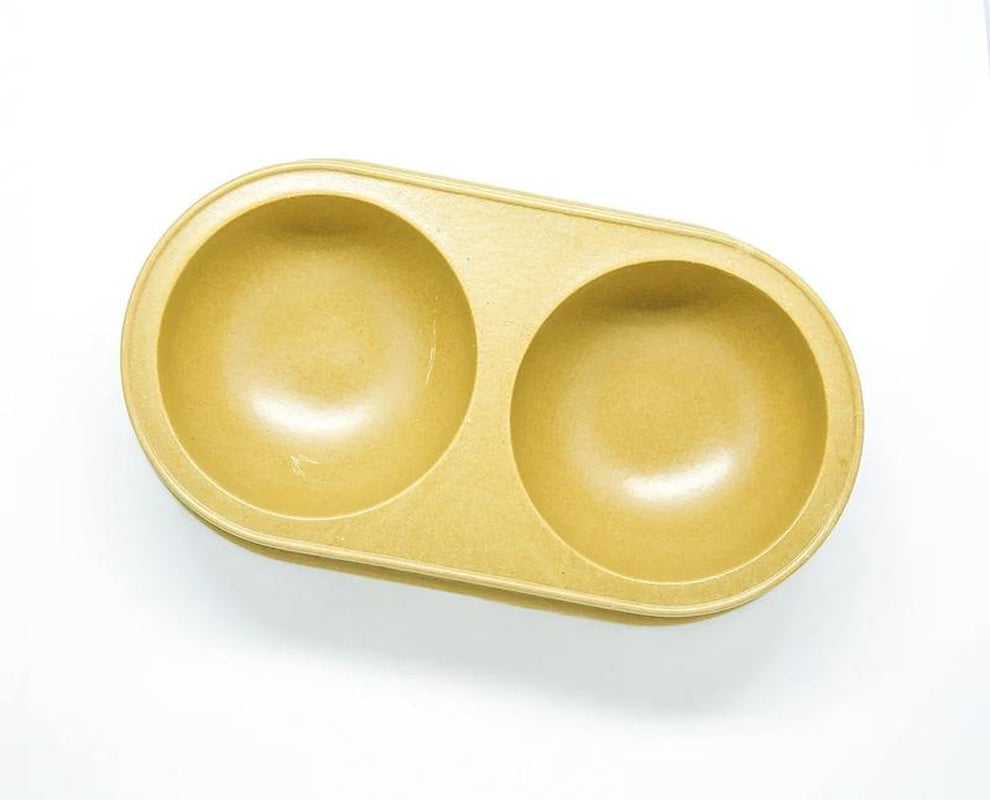 Pet Supplies +Dog & Cat Accessories + Feeding Supplies + Natural Resin Double Feeding Bowl