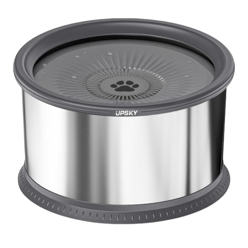 6.5L Dog Water Bowl,1.6 Gallon Super Large Capacity No Spill Dog Water Bowl,Stainless Steel Spill Proof Slow Water Feeder,No Splash Water Bowl with Anti-Slip Mat for Messy Drinkers