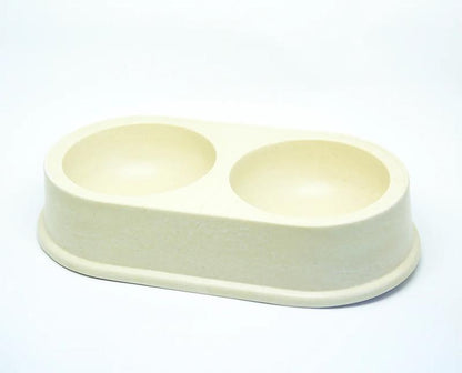 Pet Supplies +Dog & Cat Accessories + Feeding Supplies + Natural Resin Double Feeding Bowl