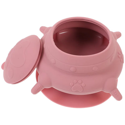 Four Teats Pink Silicone Puppy Milk Feeder Dog Bowl Kitten Bottle Small Pacifier Nursing Container Pet Products