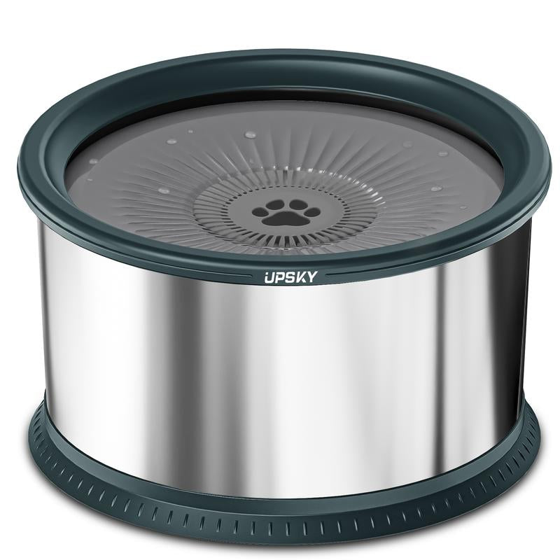 6.5L Dog Water Bowl,1.6 Gallon Super Large Capacity No Spill Dog Water Bowl,Stainless Steel Spill Proof Slow Water Feeder,No Splash Water Bowl with Anti-Slip Mat for Messy Drinkers