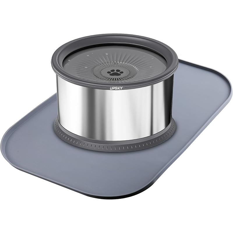 6.5L Dog Water Bowl,1.6 Gallon Super Large Capacity No Spill Dog Water Bowl,Stainless Steel Spill Proof Slow Water Feeder,No Splash Water Bowl with Anti-Slip Mat for Messy Drinkers