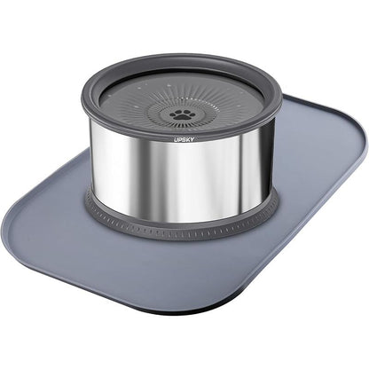 6.5L Dog Water Bowl,1.6 Gallon Super Large Capacity No Spill Dog Water Bowl,Stainless Steel Spill Proof Slow Water Feeder,No Splash Water Bowl with Anti-Slip Mat for Messy Drinkers