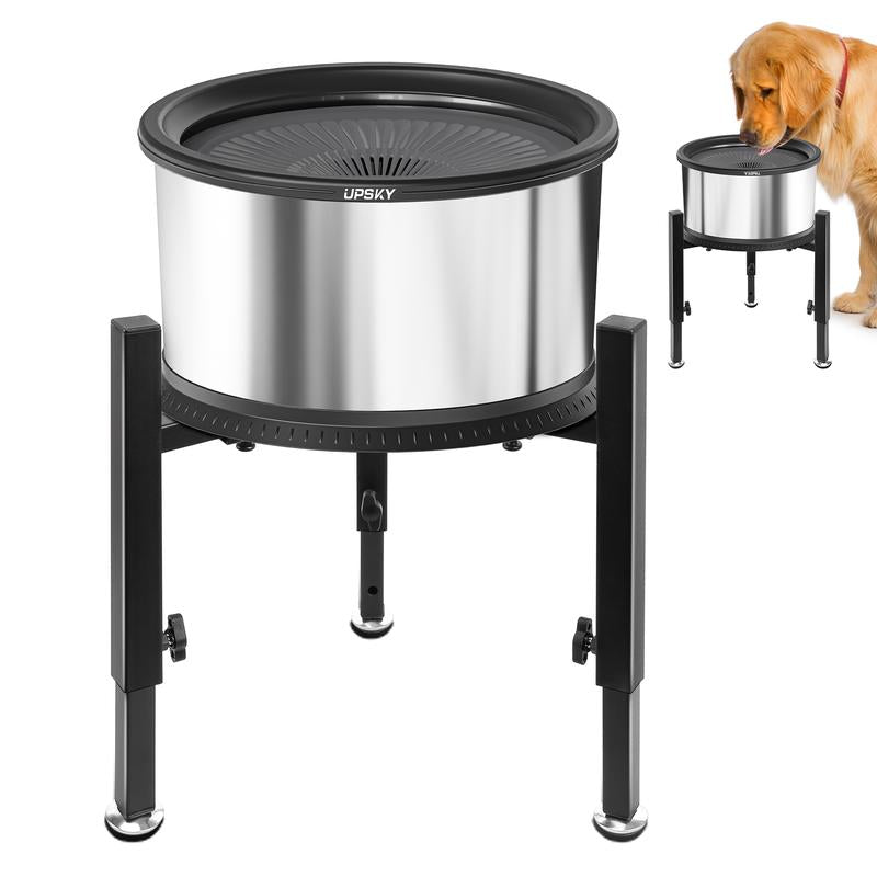 6.5L Dog Water Bowl,1.6 Gallon Super Large Capacity No Spill Dog Water Bowl,Stainless Steel Spill Proof Slow Water Feeder,No Splash Water Bowl with Anti-Slip Mat for Messy Drinkers