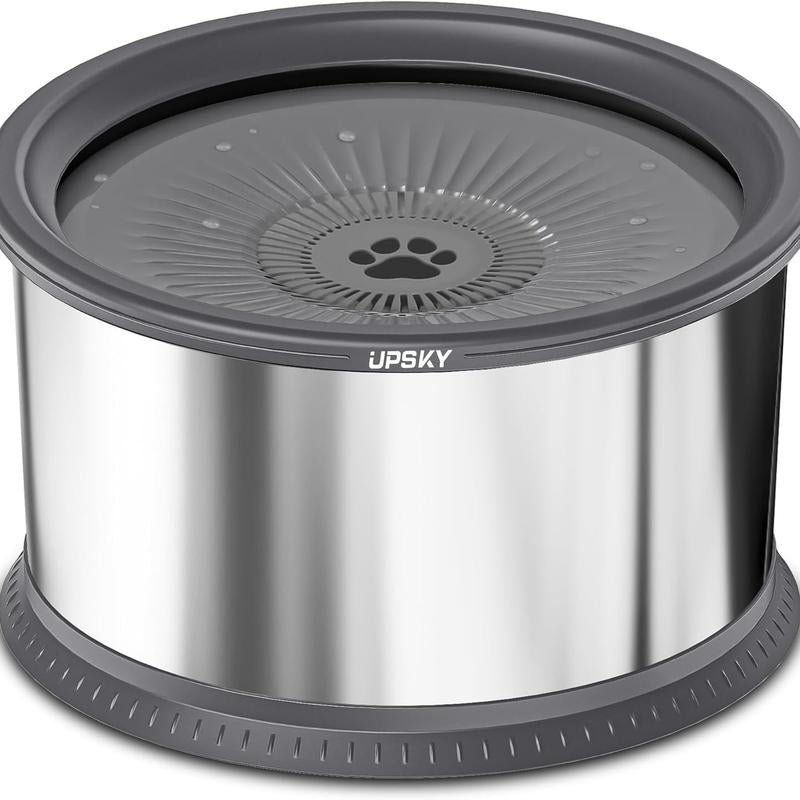 6.5L Dog Water Bowl,1.6 Gallon Super Large Capacity No Spill Dog Water Bowl,Stainless Steel Spill Proof Slow Water Feeder,No Splash Water Bowl with Anti-Slip Mat for Messy Drinkers