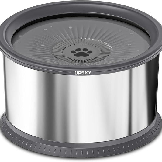 6.5L Dog Water Bowl,1.6 Gallon Super Large Capacity No Spill Dog Water Bowl,Stainless Steel Spill Proof Slow Water Feeder,No Splash Water Bowl with Anti-Slip Mat for Messy Drinkers