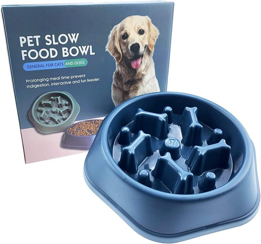 Professional Title: "Interactive Slow Feeder Dog Bowl for Healthy Eating - Anti-Gulping Design with Non-Slip Base - Suitable for Small to Medium Size Dogs"