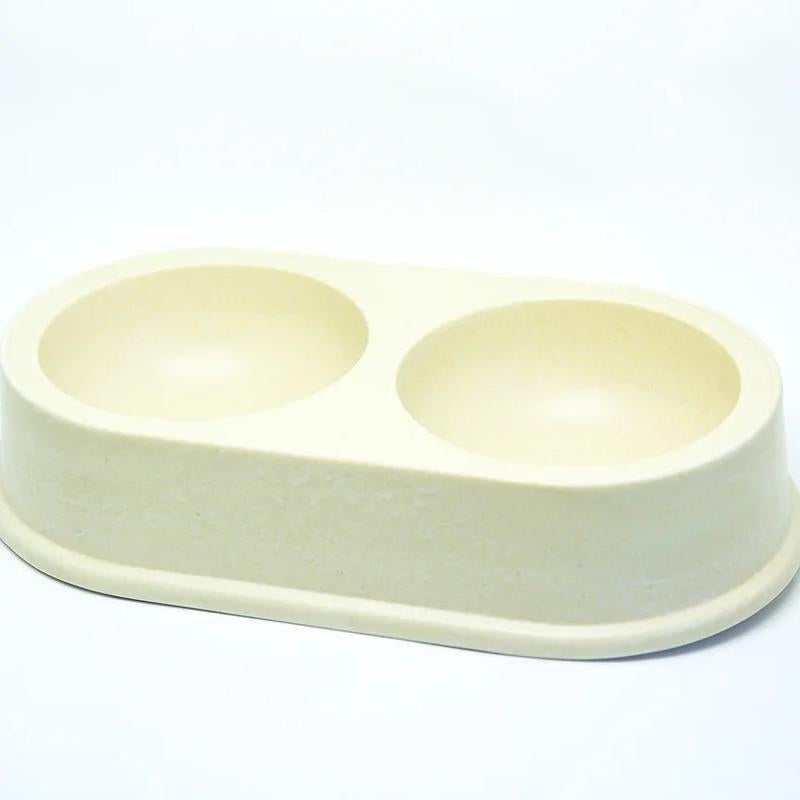Pet Supplies +Dog & Cat Accessories + Feeding Supplies + Natural Resin Double Feeding Bowl