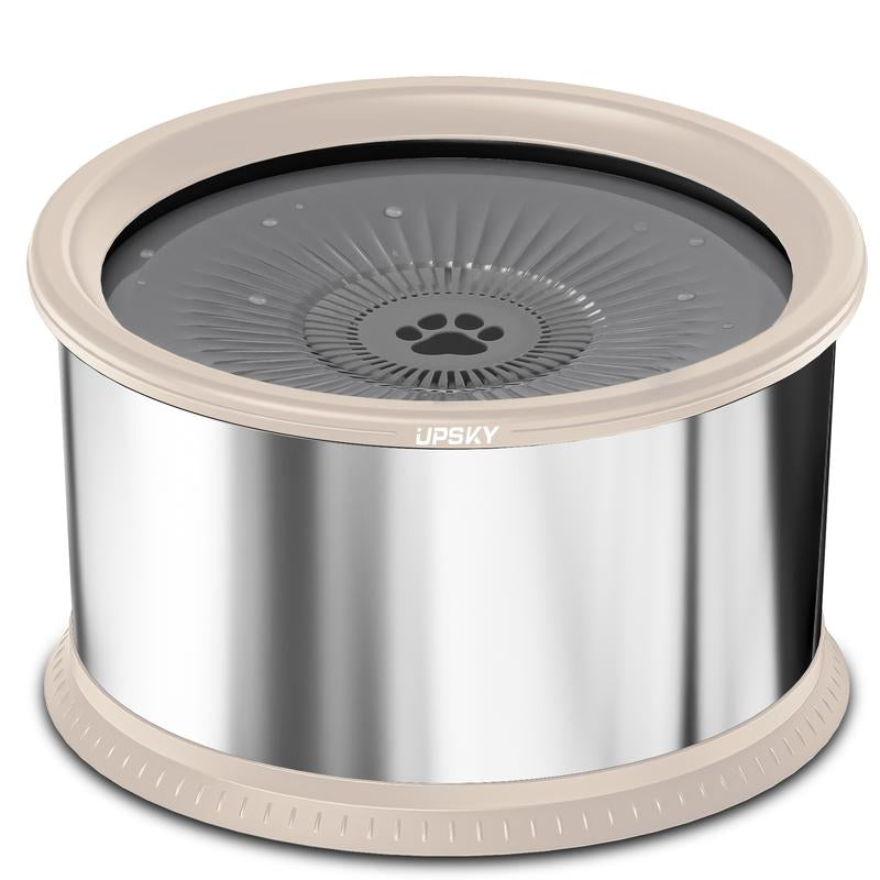 6.5L Dog Water Bowl,1.6 Gallon Super Large Capacity No Spill Dog Water Bowl,Stainless Steel Spill Proof Slow Water Feeder,No Splash Water Bowl with Anti-Slip Mat for Messy Drinkers