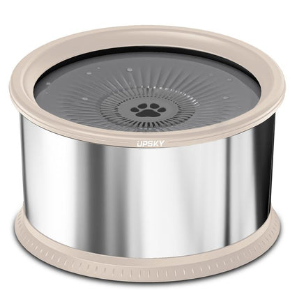 6.5L Dog Water Bowl,1.6 Gallon Super Large Capacity No Spill Dog Water Bowl,Stainless Steel Spill Proof Slow Water Feeder,No Splash Water Bowl with Anti-Slip Mat for Messy Drinkers